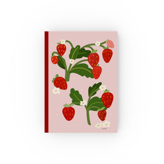 Strawberry Hardcover Notebook - Fruit collection