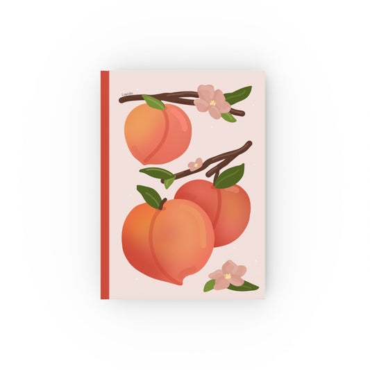 Peach Hardcover Notebook - Fruit collection