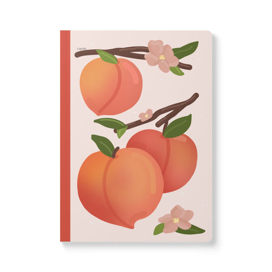 Peach Softcover Lined Notebook - Fruit Collection