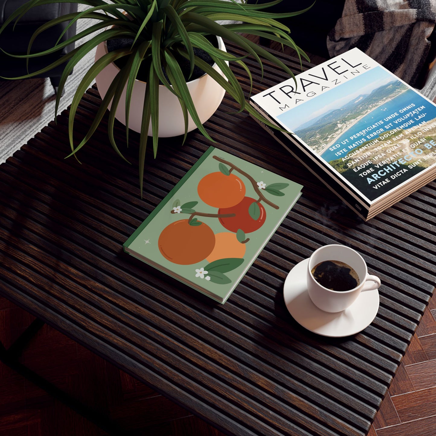 Orange Hardcover Notebook - Fruit Collection